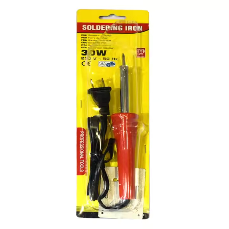 Straight soldering iron
